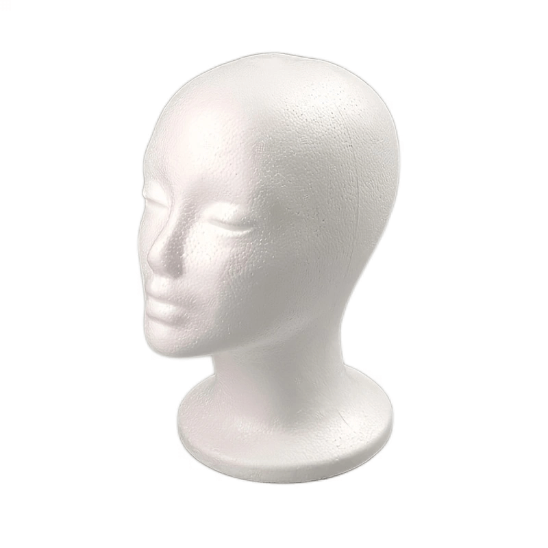 

1pc Foam Human , Female Head Type Wig Hat Display Foam Human White