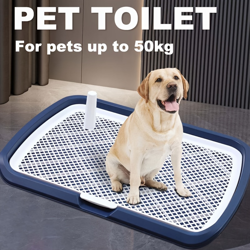 

Reusable Plastic Dog Toilet With Removable Mesh Tray - Easy- Potty Training Platform For Small To Large Breeds Up To 50kg - Litter Box For Dogs