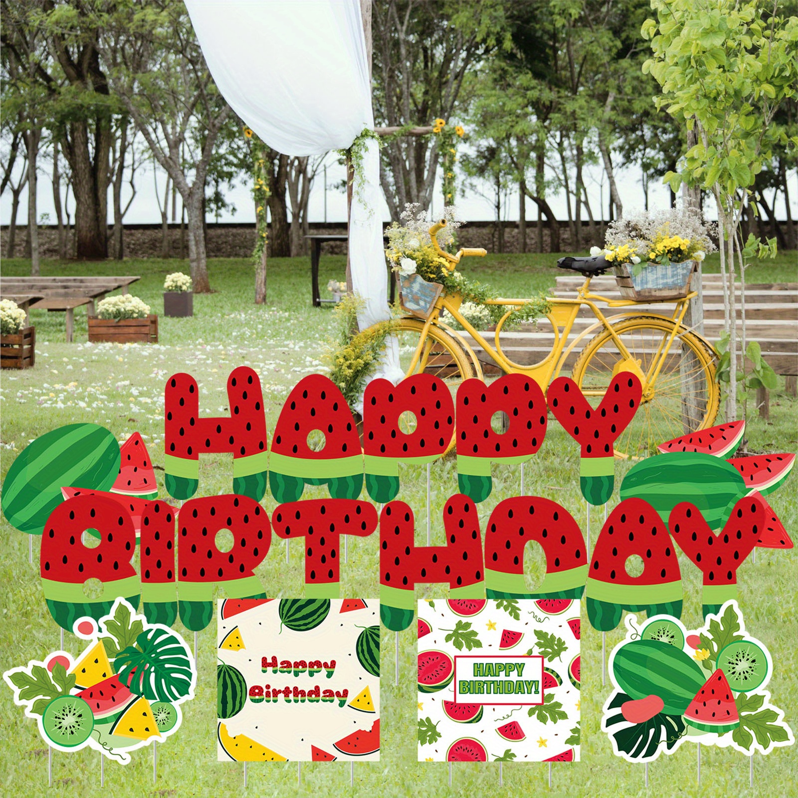 19pcs happy birthday yard sign happy birthday lawn - Temu Mauritius