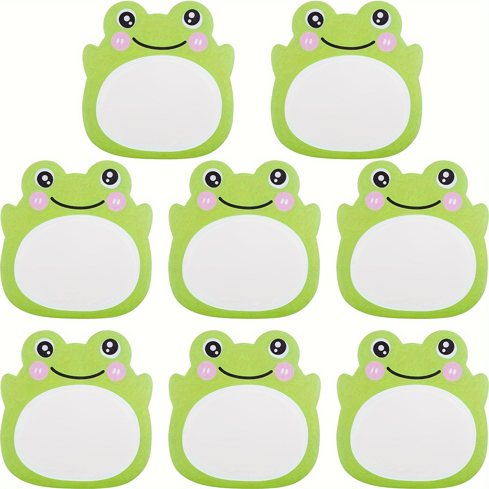 

8pcs Cute Frog Notes Set - Mini Animal Self-adhesive Memo Pads For Office, School & Creative Gifts