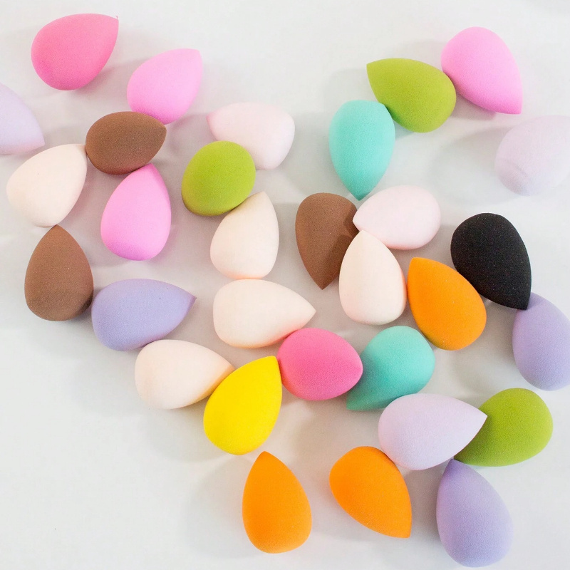 

50pcs Mini Makeup Sponges With Random Colors And Shapes, Beauty Blender For Blending Foundation, Cream, And Powder