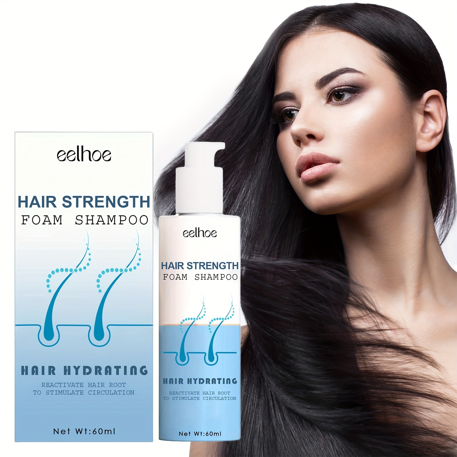 

Hair Strength Foam Shampoo, Hydrating And Smoothing Hair, Oil Controal, Refreshing Hair Shampoo For Women Men