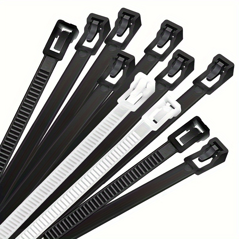 

Chbspc 100pcs 12-inch Reusable Nylon Cable Tie, Strong Flexible Plastic , High Strength Multi- Wide 0.19 Inch Collapsible Nylon Cable Tie