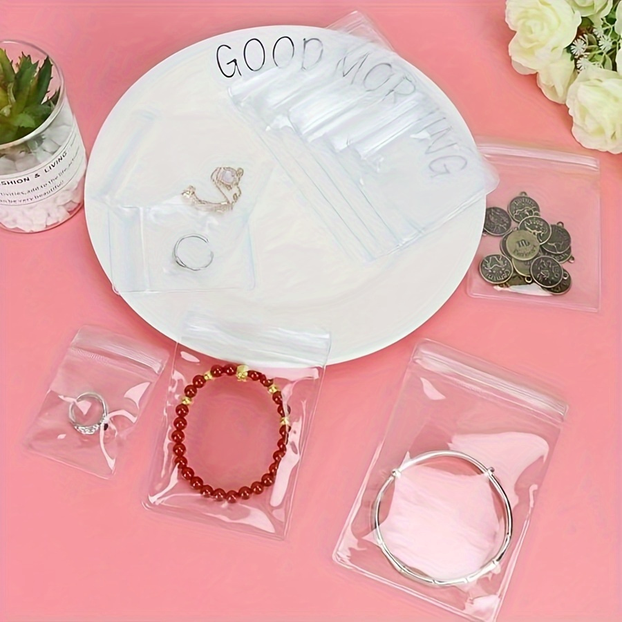 

60pcs Multi-size Clear Plastic Jewelry Pouch, Anti-tarnish Small Jewelry Storage Bags, Ideal For Bracelets, Rings, Earrings Organization