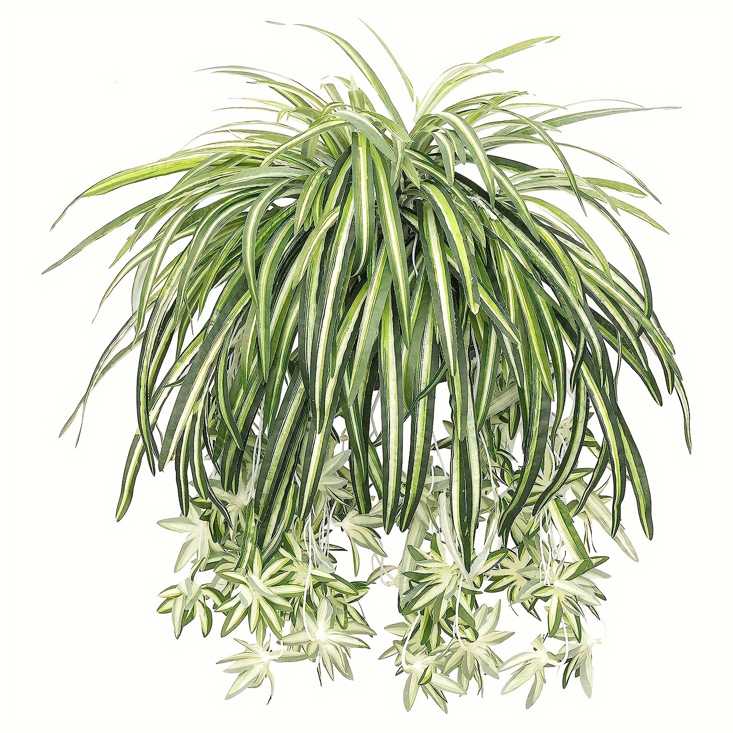 

1pc Artificial Hanging Spider Plant, Large Outdoor Fake Chlorophytum Plant, Suitable For Indoors Home Garden Office Decoration