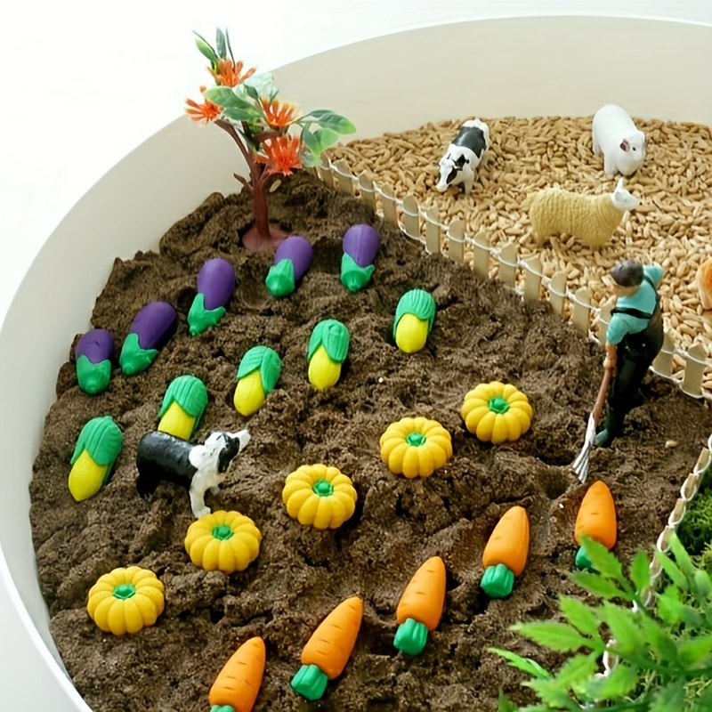 

Farm Sandbox Game Accessories, Farmer Vegetable Models, Sensory Game Scene Decorations