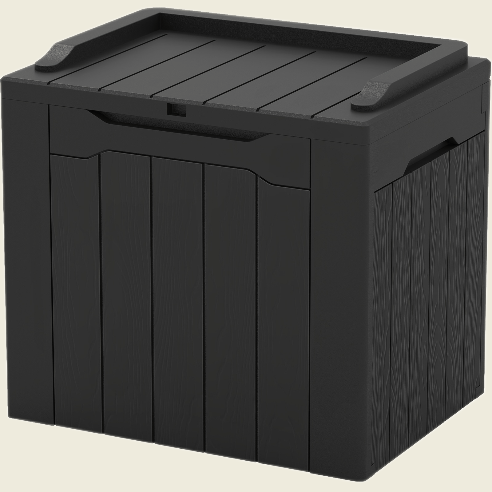 

32 Gallon Resin Deck Box, Tools Storage Box For Patio Pliers/ Hammer Stand/ Screwdriver/ Vise, Deliveries, Pool Supplies, Waterproof And Lockable