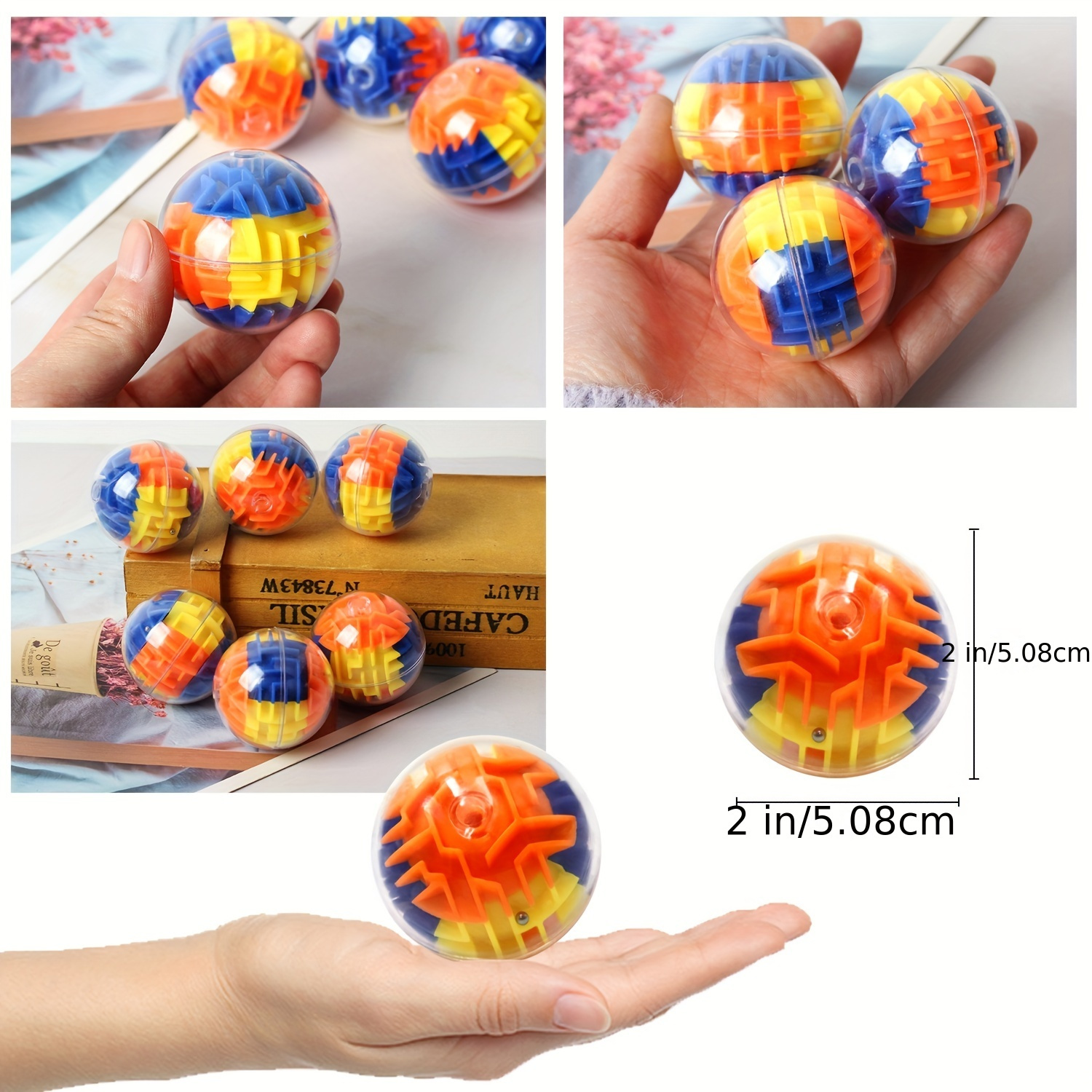 Juego de Mini Bolas de 3D Rompecabezas para y Juguete Relajante,  Juego Educativo de Bolas Rodantes para Jugadores, Regalo Per