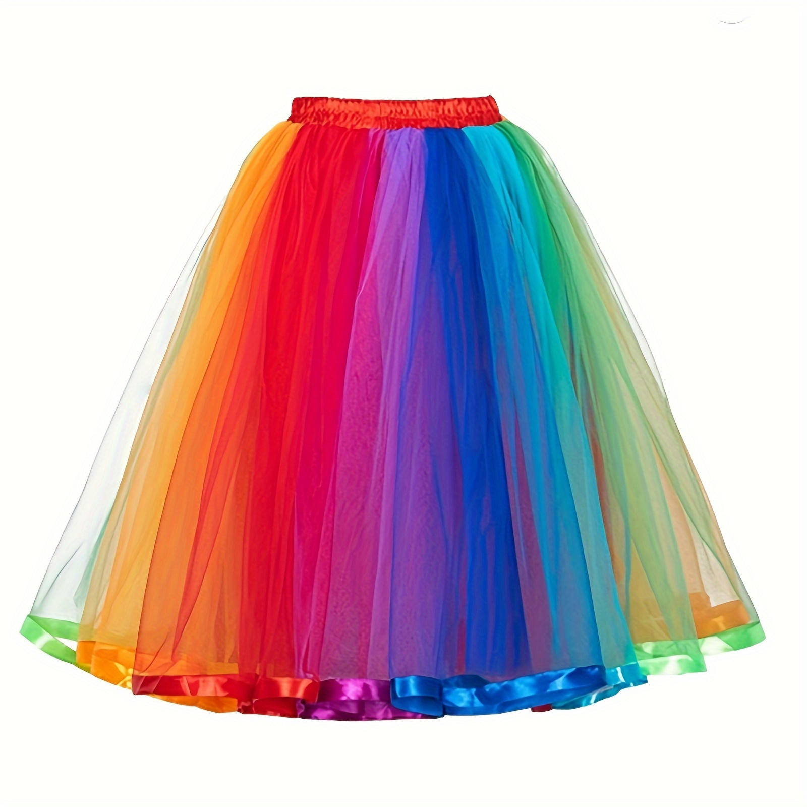

Rainbow Tutu Skirt For Women, 80s Prom Dress Vintage Tulle Skirt, Colorful Tutu Costume For Halloween Party, Recital, Stage Performance, Birthdays And Theme Parties, Carnival, Makeup Dance Parties