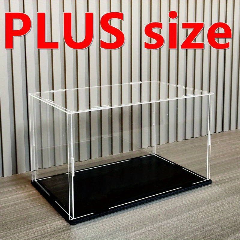 TEMU Elegant Acrylic Display Case With , 16-inch Height - Collectibles, Figurines & Building Blocks Storage