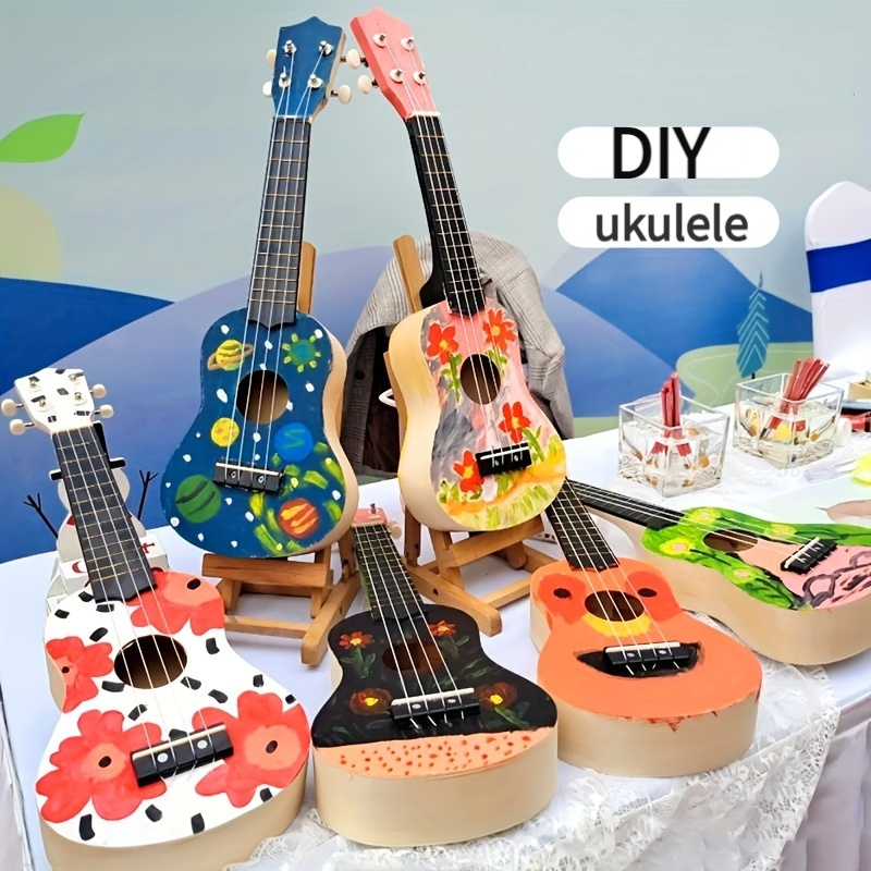 

Diy Ukulele Kit - Build Your Own Ukulele Craft Gift Set With Basswood Body, , Panel - Creative For Beginners And Enthusiasts - Paintable Surface For Custom Designs