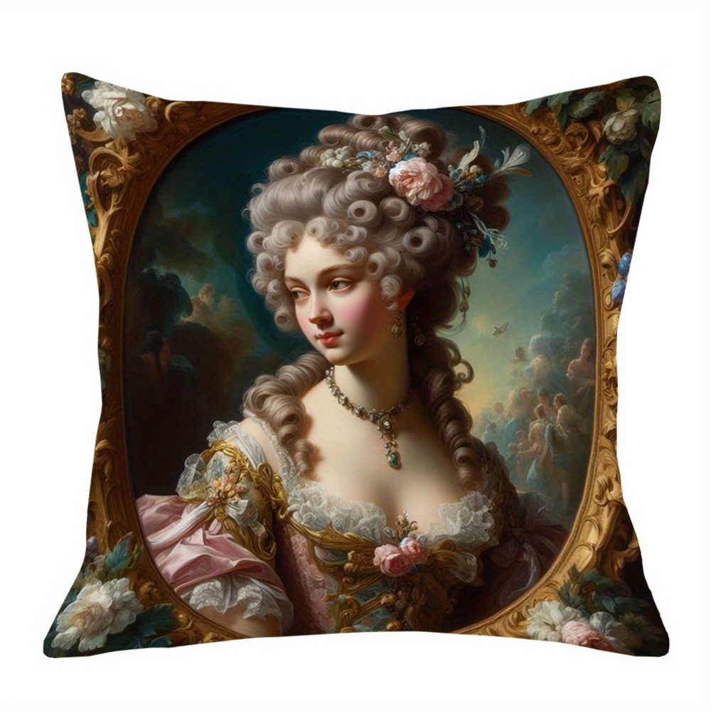 

Couvre-housse de coussin de Noël décorative de JIT 1pc, unilatérale, 18x18 pouces, housse de en polyester pour canapé et chambre à coucher, applicable à partir de 14 ans MINGCC1682