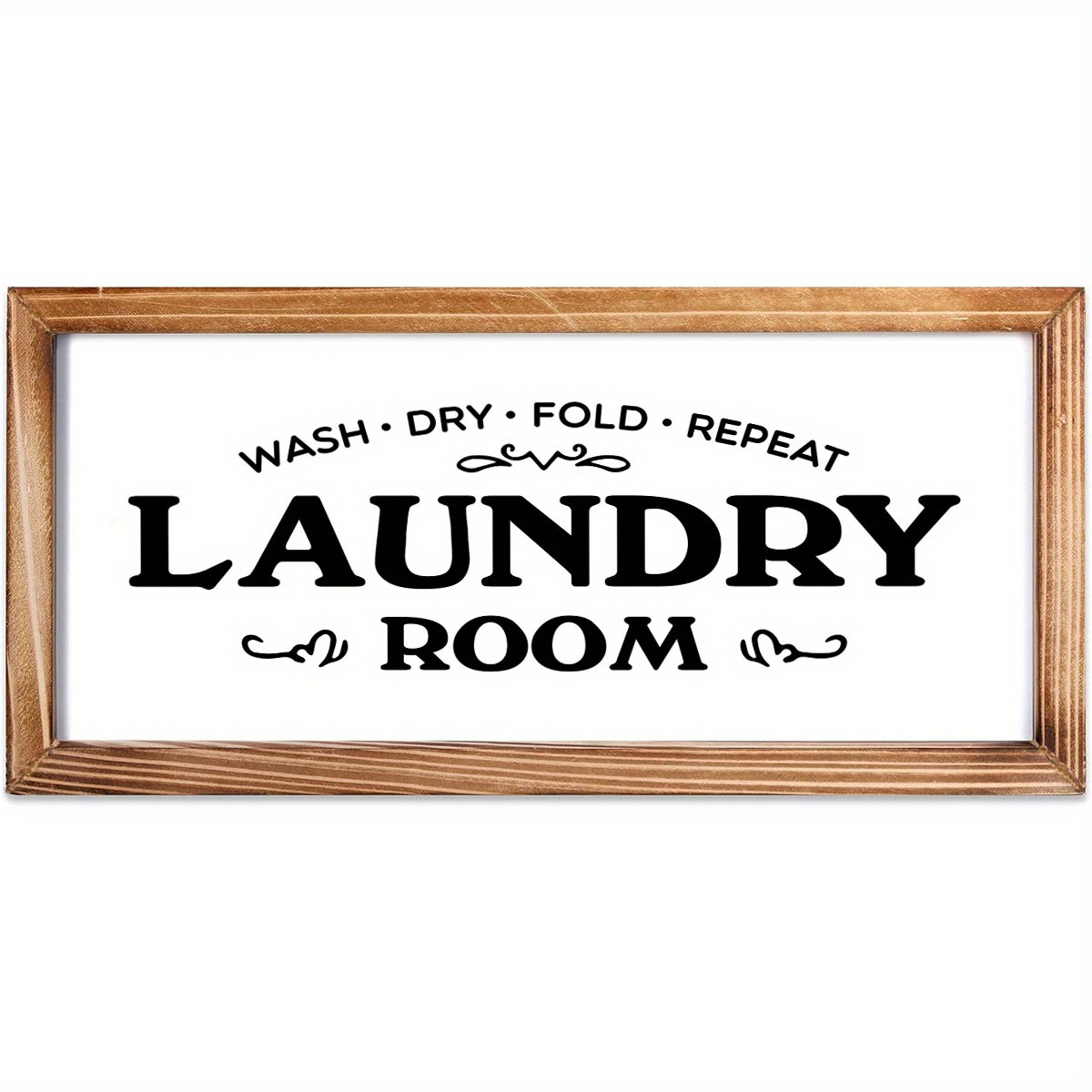 

1pc Laundry Room Vintage Wood Signage - Fold - Rustic Farmhouse Wall Decoration Wood Frame Painting Plaque, Laundry Room Wall Art Decoration, Unique Gifts