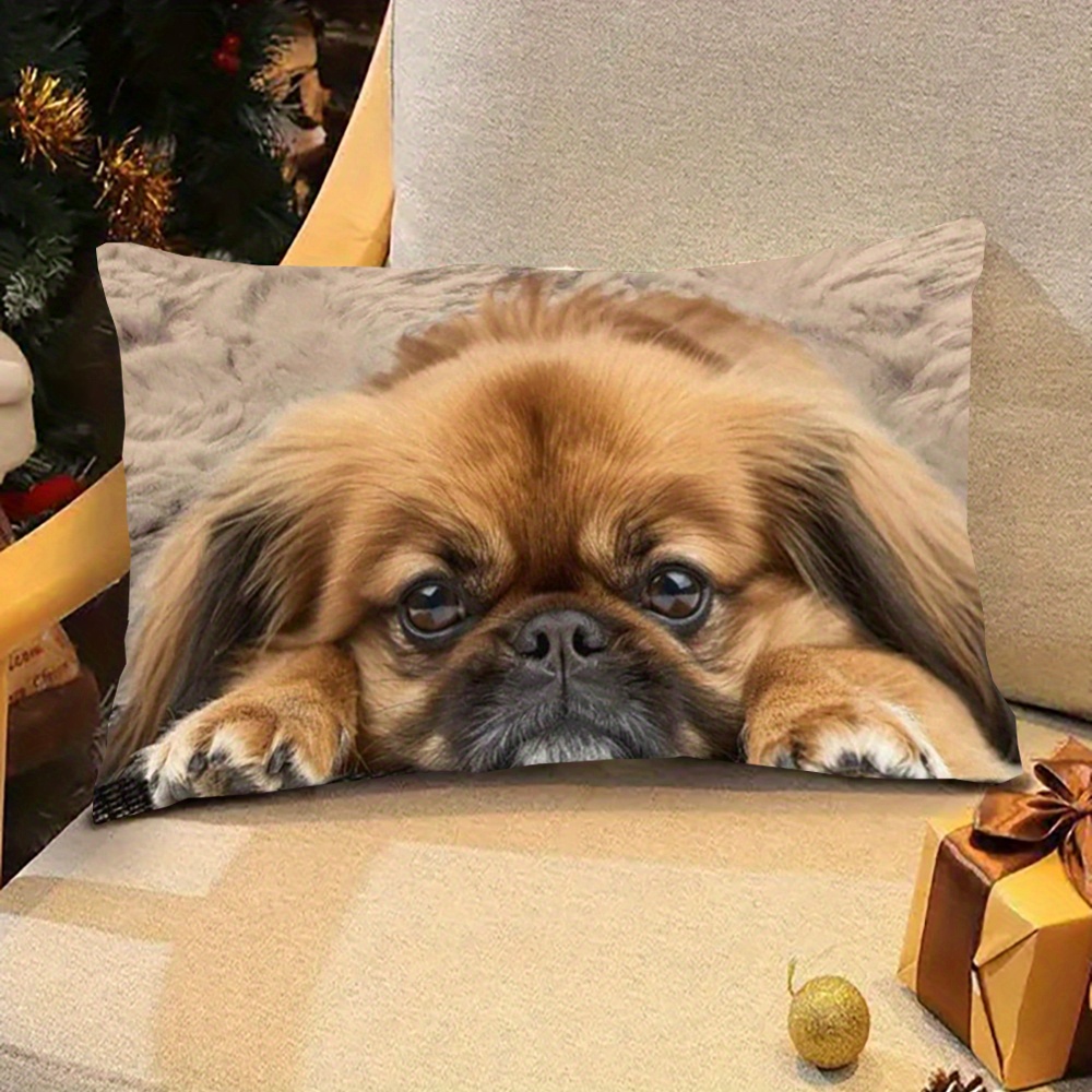 

1pc Traditional Pekingese , Sided , , , , Multiple - 12x20 Cushion By Sallun-2531