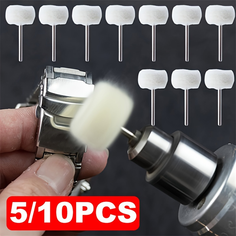 

5/10pcs Têtes de meulage en feutre de 3 mm, Mini brosses de polissage pour perceuse Dremel, Idéal pour le , les perles, le polissage des montres, aucune alimentation requise, cadeau de Noël