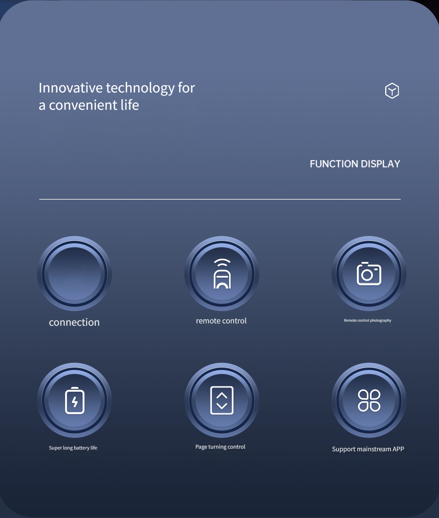 Mobile Phone Multifunctional Ring Remote Control Wireless Page Turning Controller Portable Camera Shutter Compatible with iPhone Tablet Android Rechargeable Application Page Turning