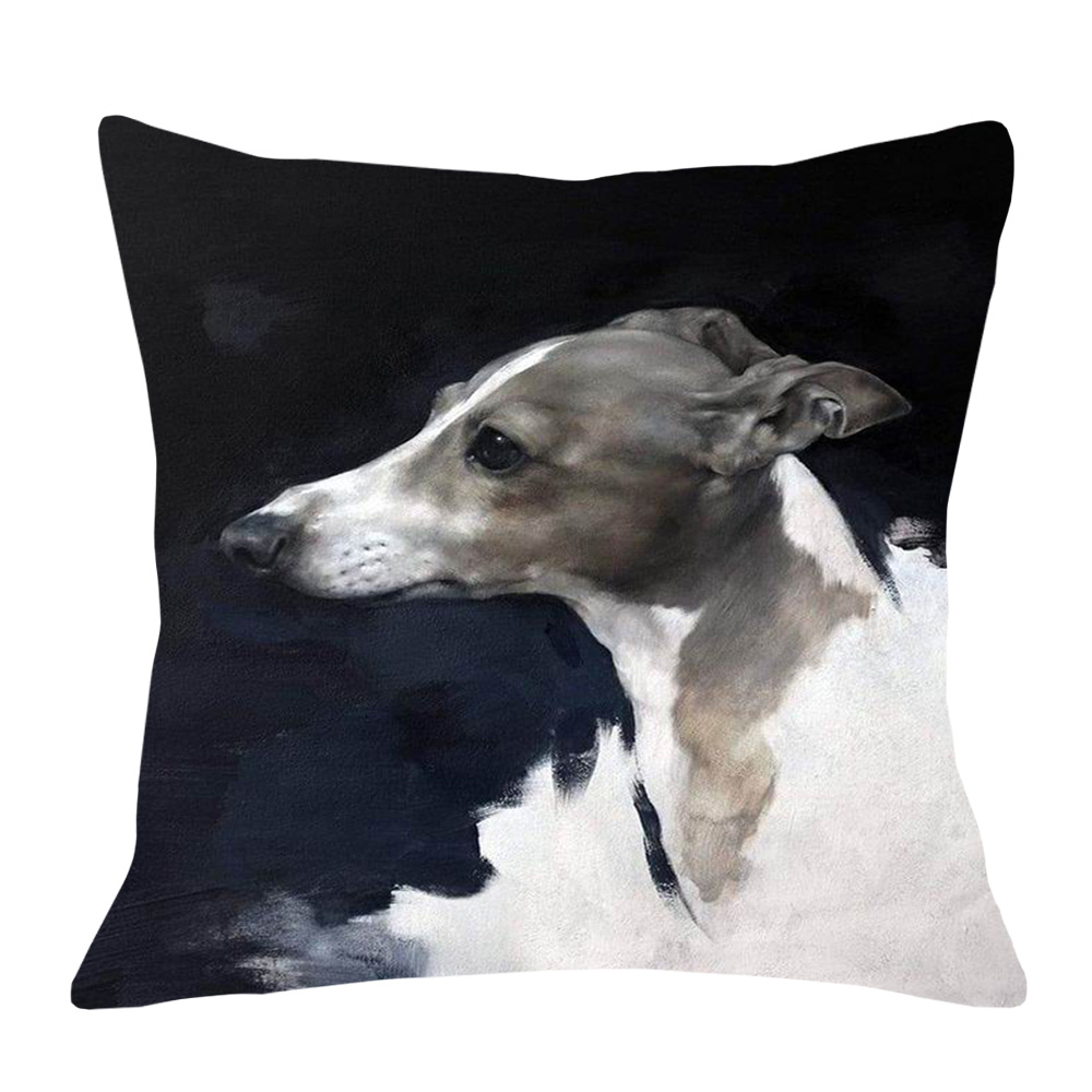 

Greyhound Dog Art Polyester Throw Pillow Cover 18x18 Inch - Design Cushion Case For Sofa, Bed, Room Decor - , Soft Plush Fabric - For Teens And Adults