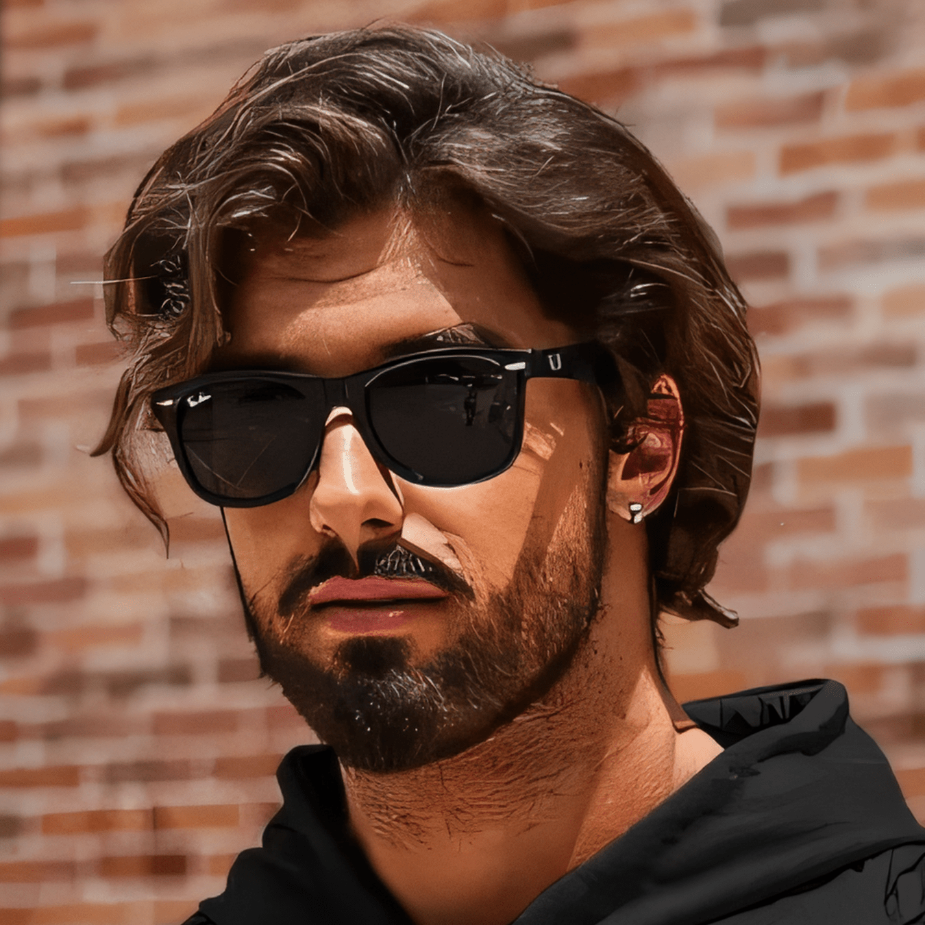 هودي رجالي كاجوال بطبعة 