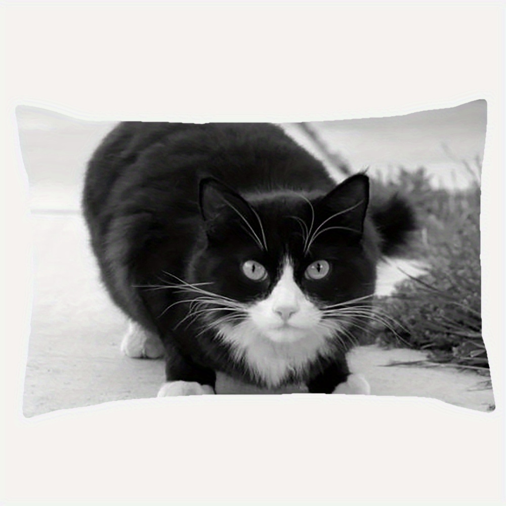 

Cat Double Sided Printing Polyester Throw Pillow Covers - 12x20 Inch - Living Room Home Decor Sofa