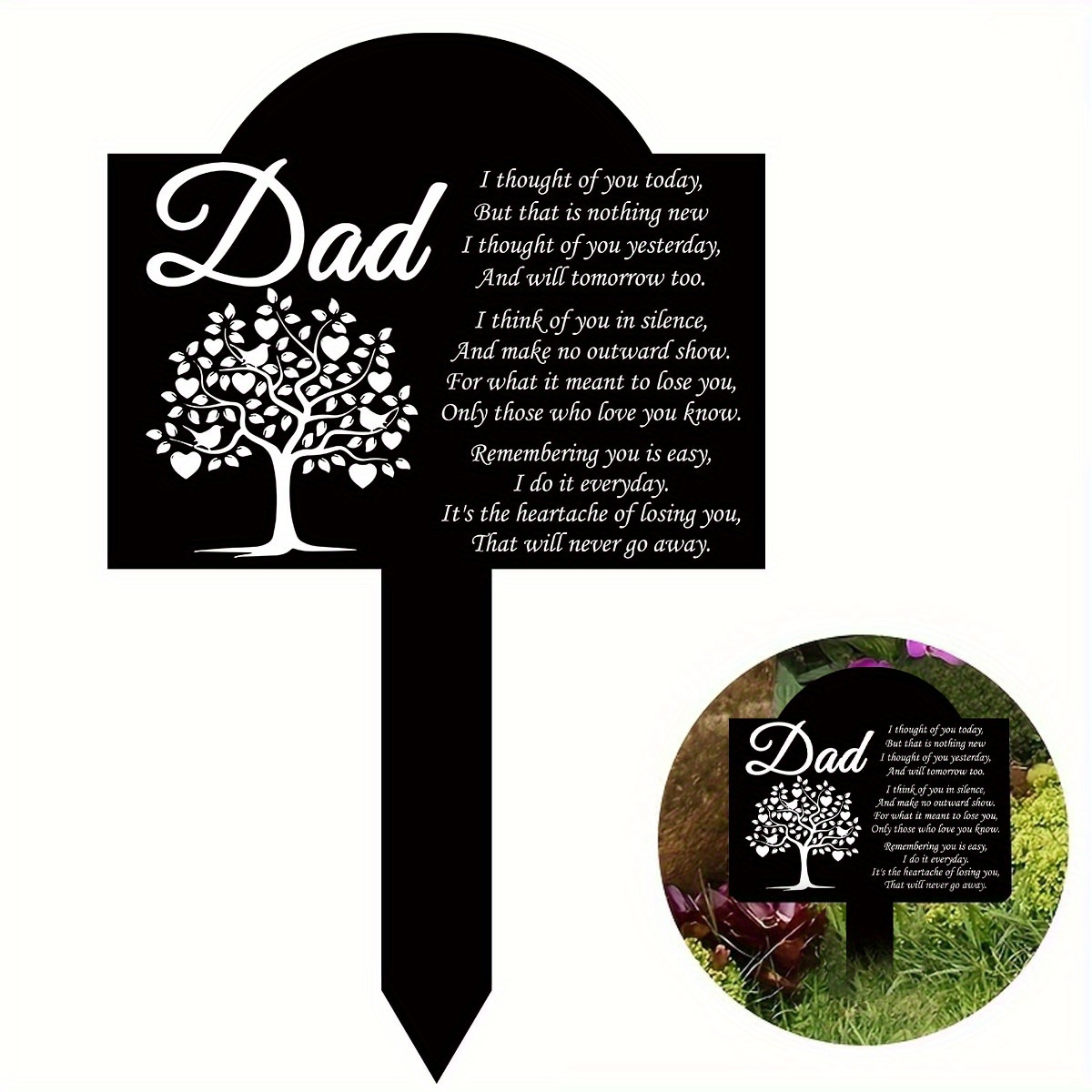 

1pc, Me, -shaped Grave Markers For Decorations And Plaques, In Our Hearts, Remembered