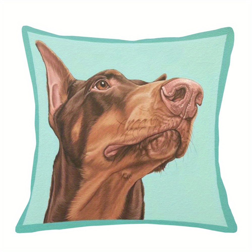 

Doberman Dog Plush Throw Pillow 18x18 Inch, Double-sided Print, Machine Washable, Polyester, Mixed Color - Ideal For Home Decor, Qmxaa52