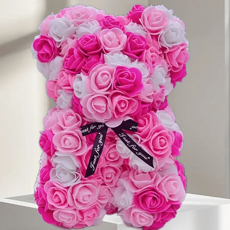 

1pc, Flower Bear That Can Love And Wedding Scene Arrangement To Give Lover Friends Coworkers Birthday Gifts Party Favors