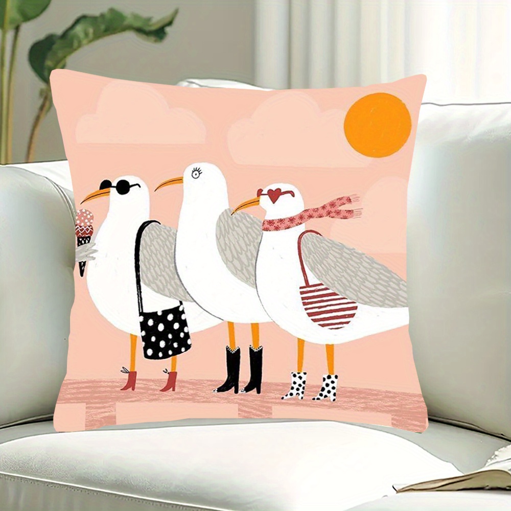 

Unique Illustration, 18x18" Pillowcase - Double-sided, Zip , Washable For Sofa & Bedroom Decor