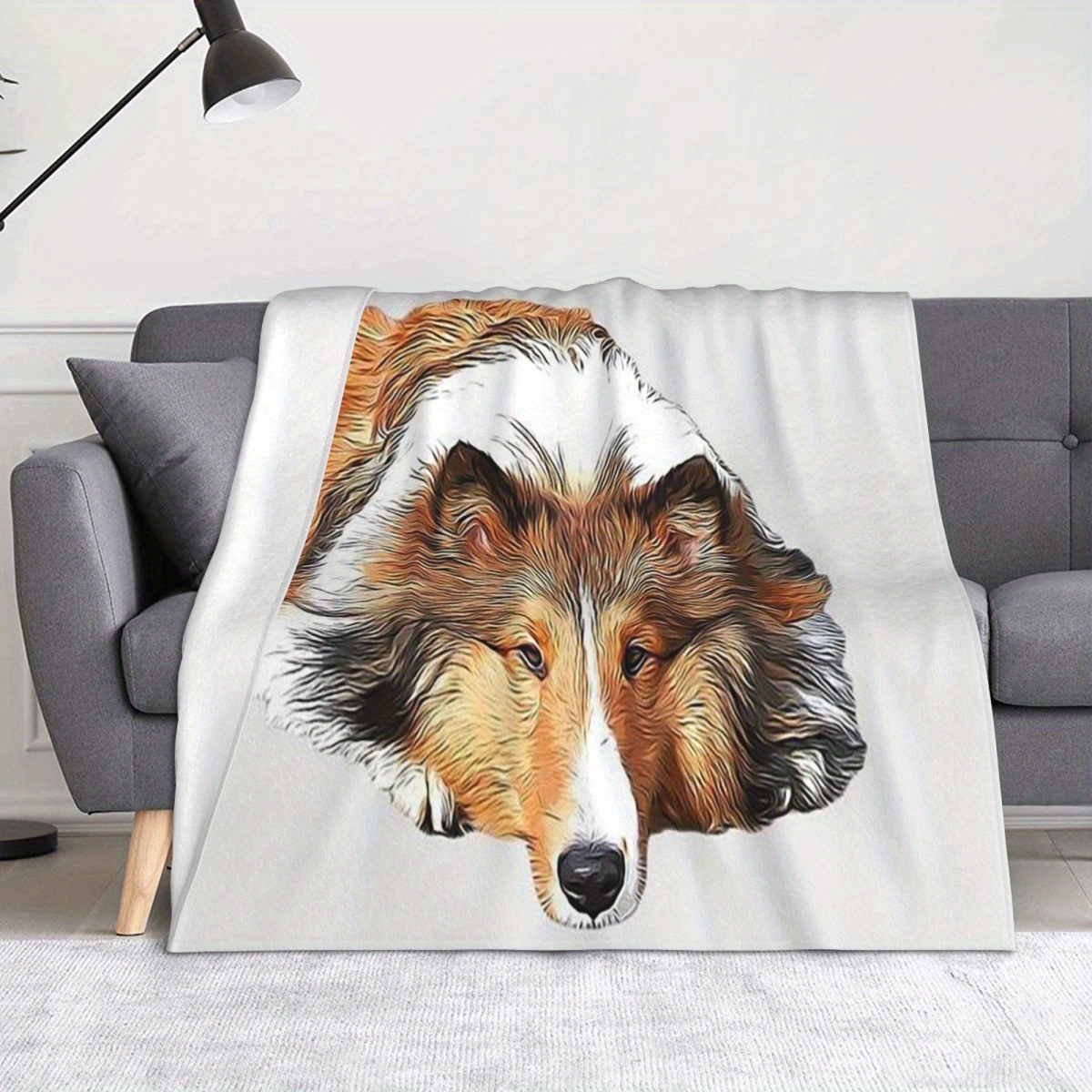 

Vintage Print Short Fleece Blanket, Single-sided 50x60 Inch, Soft & , No Shedding, Home, Office, And Travel Use