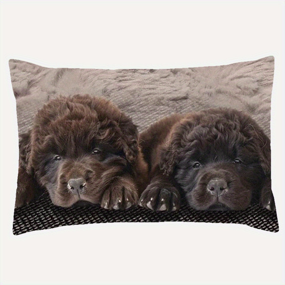 

Newfoundland Decorative Throw Cushion Cover, 1pc Double Sided Printed Polyester, Soft Plush For Room Decor, 12x20 Inch, Suitable For 14+ - Sallun-2533