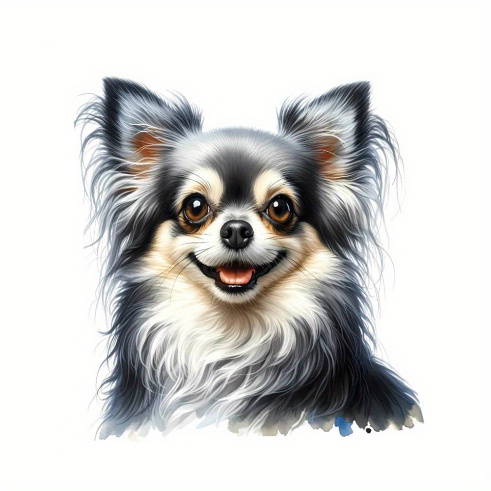 

1pc Chihuahua Longhaired Short Plush Cushion Cover 18x18 Inch, Polyester Decorative Throw Case For Bedroom & Living Room, Color, Suitable For 14+ - Sallun2685