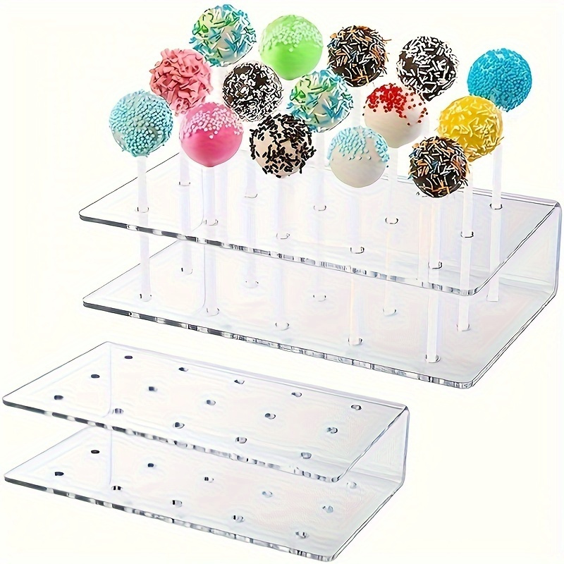 

1pc Jinshveg 15-hole Acrylic Lollipop Holder - U-shaped Freestanding Candy Display For Weddings, Birthdays, Parties