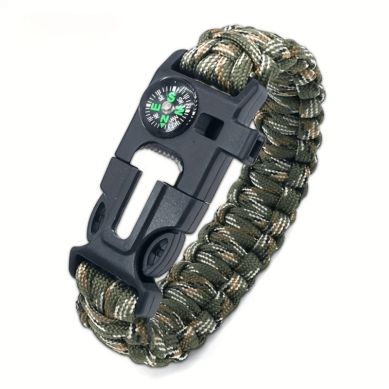 5 in 1 Woven Bracelet, Multifunctional for Hiking and Camping