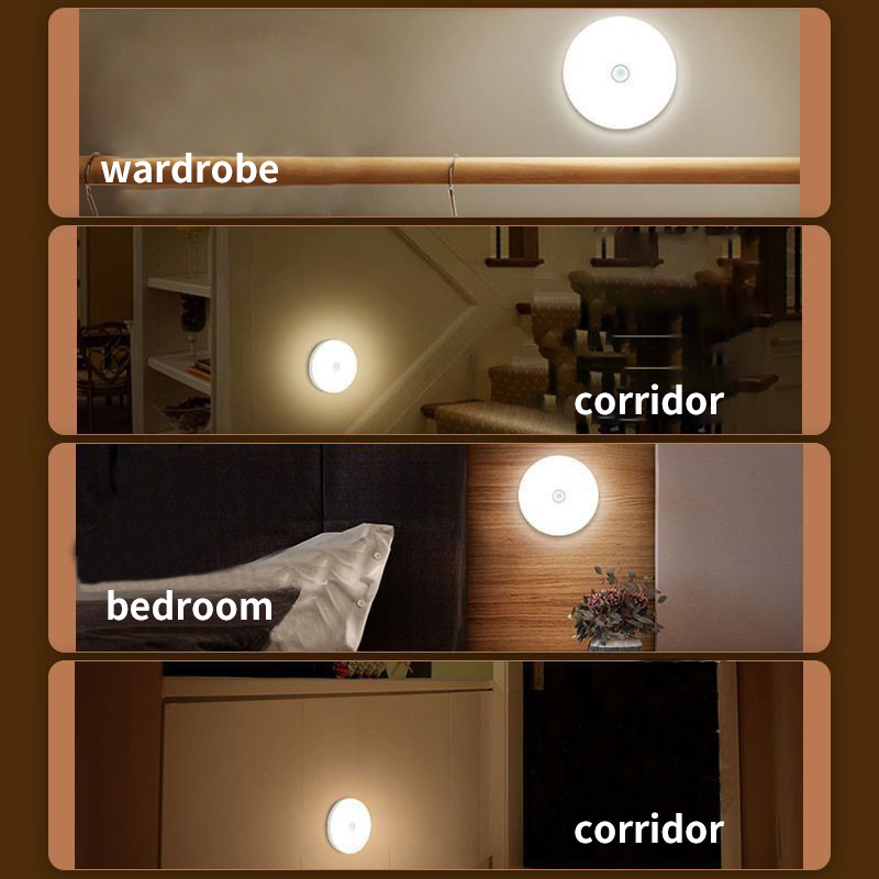 1pc/2pcs 8LED Night Light, Motion Sensor Night Light - Ultra-sensitive PIR detection for instant on/off - Energy efficient, from dusk to dawn - Perfect for bathrooms, bedside tables, stairs, hallways, cabinets - Hassle-free installation
