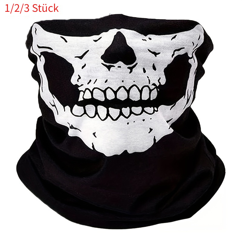 Halloween Totenkopf Maske 2025 - Full Head Skull Mask Mit Bewegbarem Kiefer