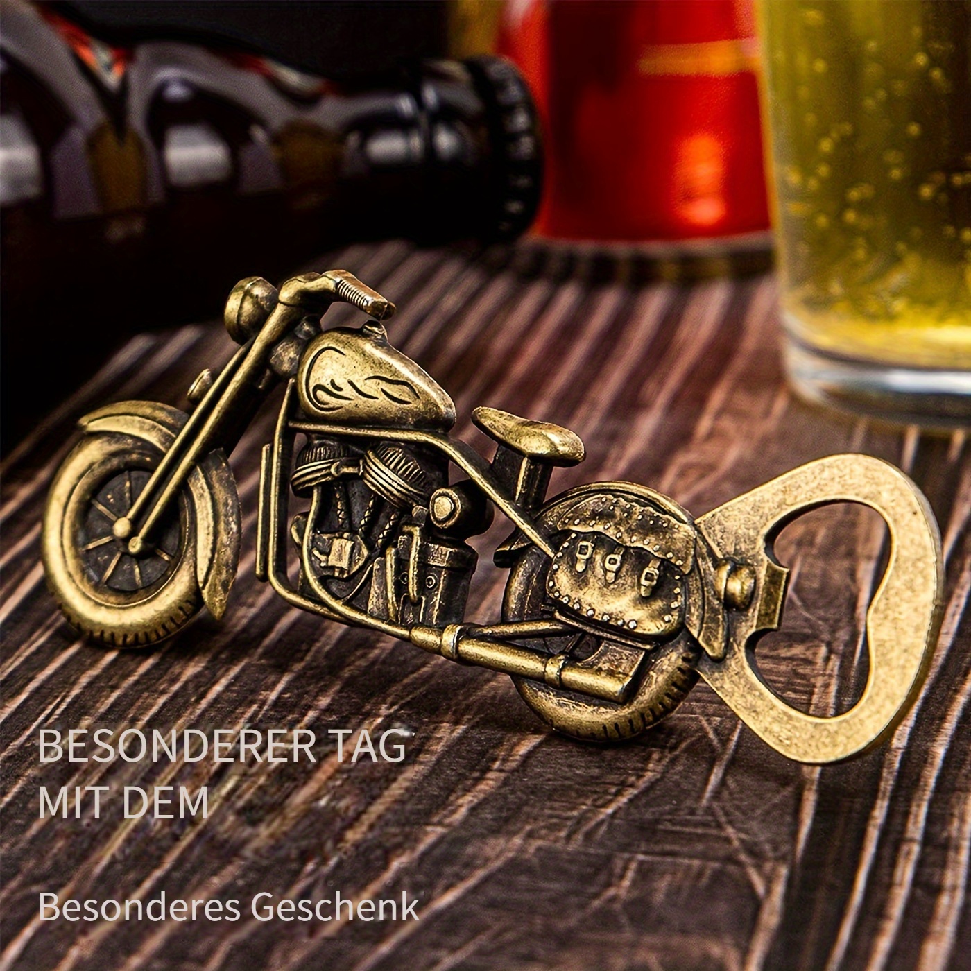 Motorrad-Flaschenöffner Vintage – Aus Metall, Perfekt Für Partys & Geschenke