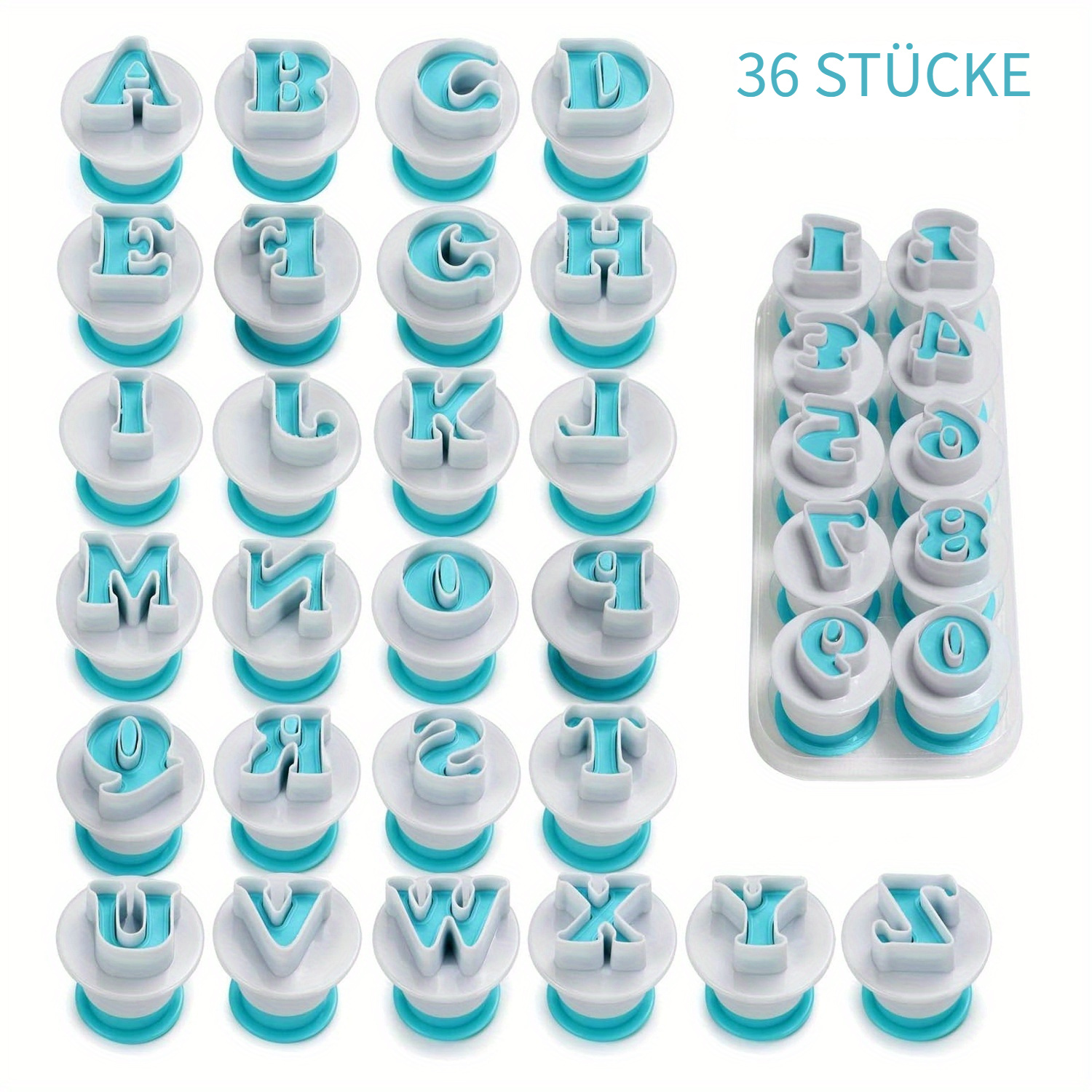 36 Buchstaben-Ausstecher Aus Lebensmittelechtem Kunststoff – Buchstaben A-Z & Zahlen 0-9 – 3,5 Cm – Wiederverwendbar Für Kuchen, Kekse & Fondant