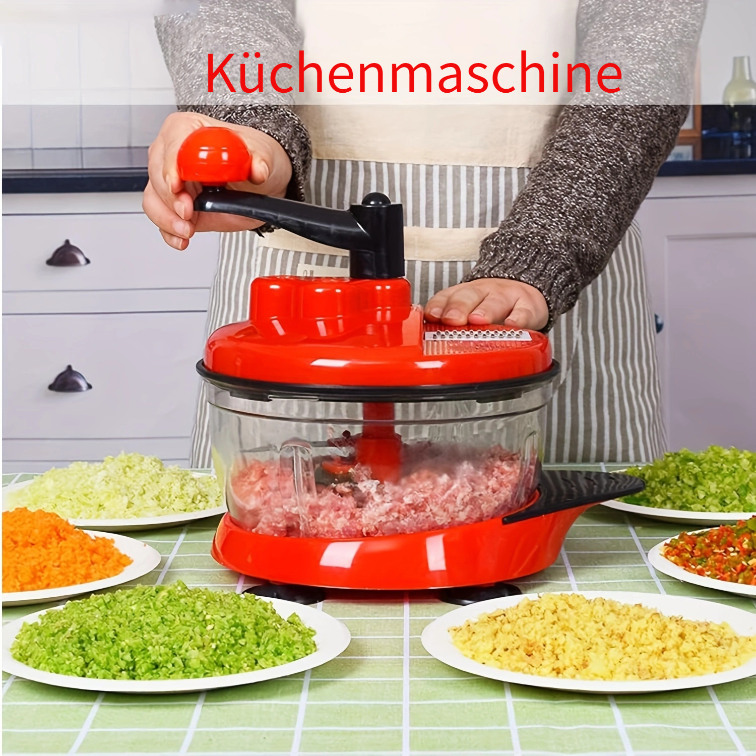 Zwiebelhacker Aus Edelstahl - Manueller Küchenhelfer Für Kräuter, Knoblauch & Nüsse