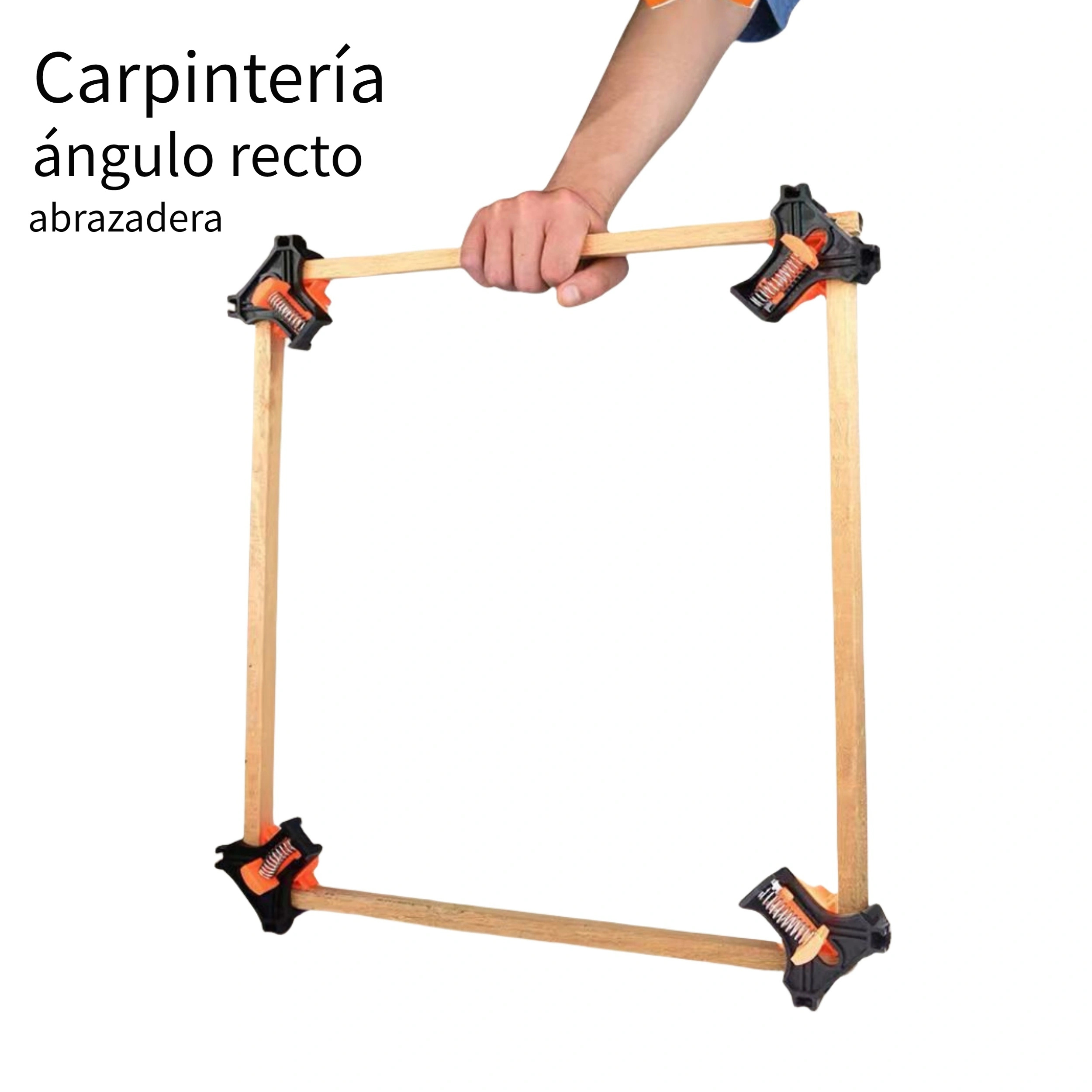 4 piezas de abrazaderas de ángulo de 90 grados de agarre rápido, juego de abrazaderas para carpintería con resorte ajustable, material plástico duradero, ideal para carpintería, ensamblaje de gabinetes y enmarcado de cuadros - Regalo perfecto para Navidad - Imagen 8