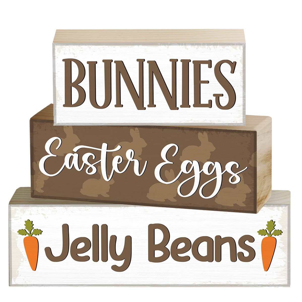 

3pcs Easter Wood Plaque Decorative Signs - Tabletop Tray Decor Home, Holiday Decorations - Suitable For Living Room, Bedroom, Office Decor, Valentine's Day, Easter, Birthday, Anniversary Gifts