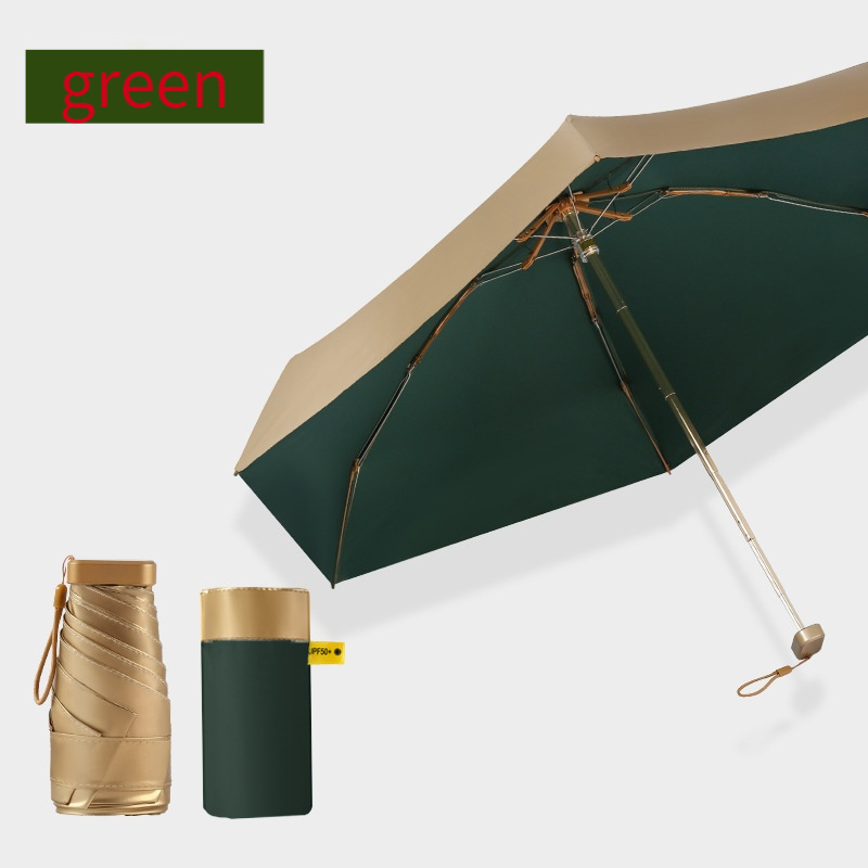 TEMU 1pc 6 Capsule Umbrella, Ultralight Uv Protection Umbrella, Umbrella Folding Umbrella, Lightweight Sturdy Travel Umbrella, Sunny And Umbrella