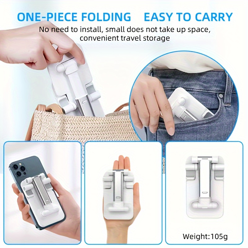 3pcs Green Portable Telescopic Mobile Phone Holder, Compatible With All Mobile Phones, Available In 4 Colors