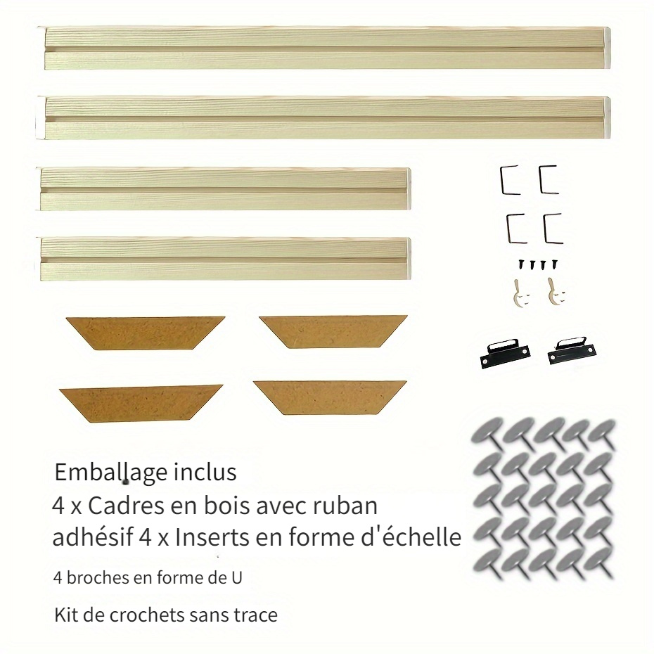 Kit Cadre En Bois Massif Pour Toile - 16 Tailles (dont 30x40 Cm) - Pour Peinture à L'huile, Diamant, Affiches - À Monter Soi-même - 6