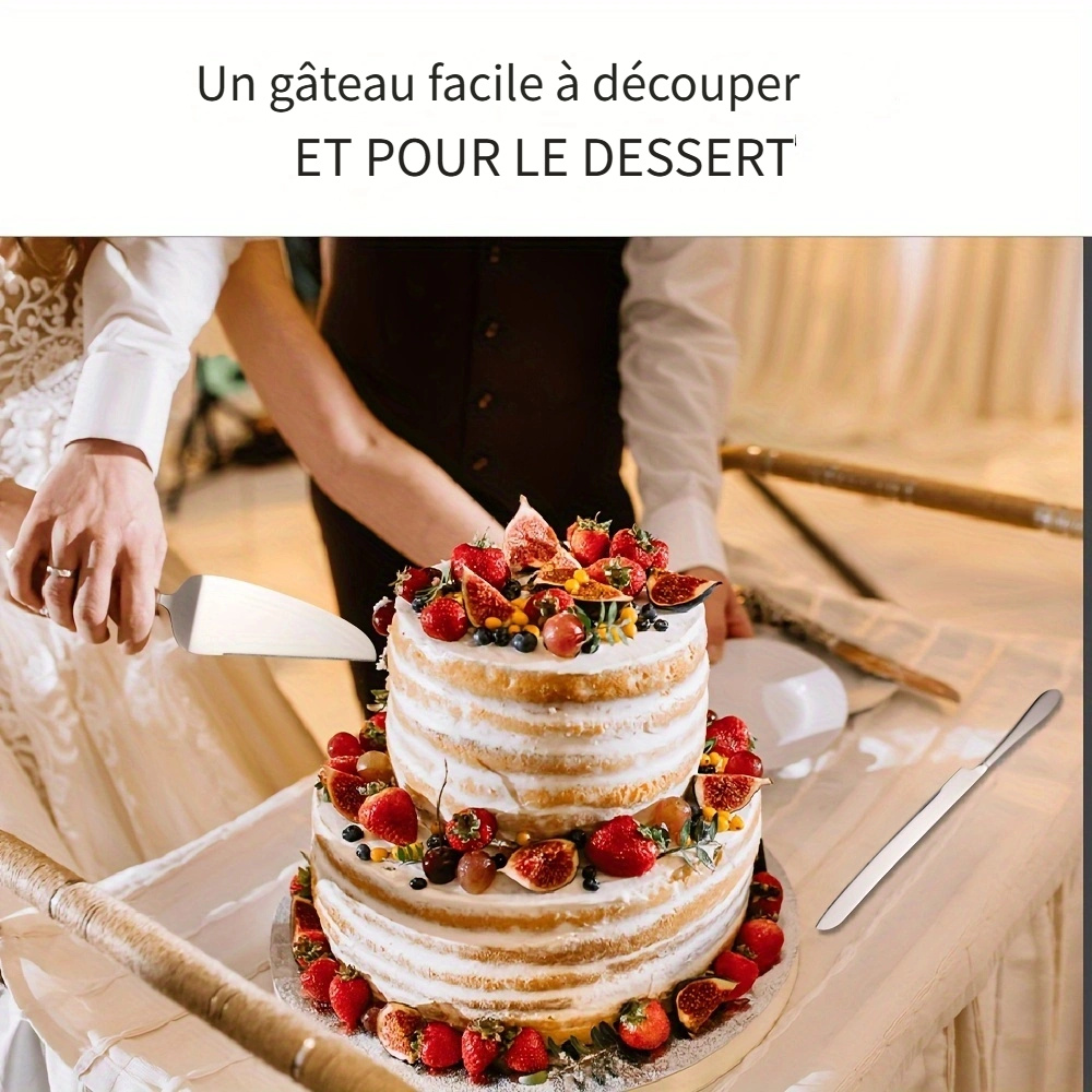 2 pièces ensemble découpe gâteau mariage élégant ensemble - Belgium