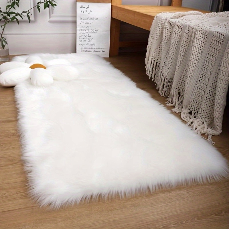plush shag area mat washable fur non slip Temu Germany