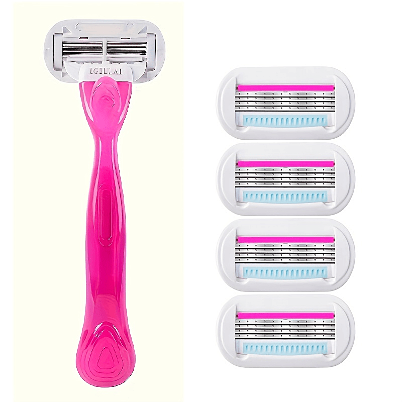 

Iguetta Premium Women's Bikini - 4-layer Stainless Steel Blades, Hypoallergenic, Reusable Safety Shaver With Handle & Refills, I