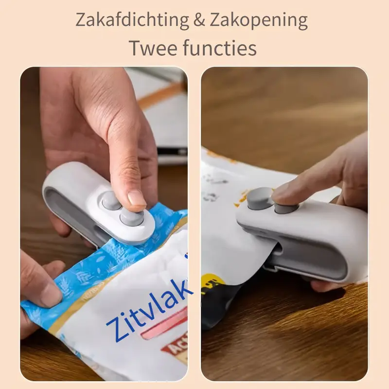 2-in-1 oplaadbaar mini snack zak afsluitstrip, usb aangedreven afdichting & snijden, 16w lithium batterij, 300mah, kunststof, compact voedselopslag, langdurige versheid 6