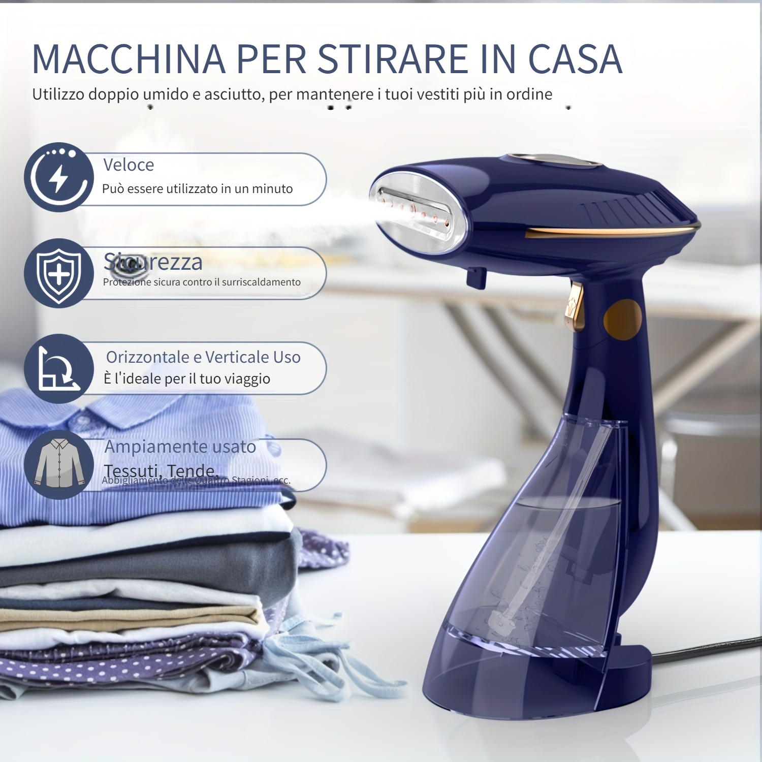 Steam Buono Mini Garment Steamer,Foneso Pulitore A Vapore