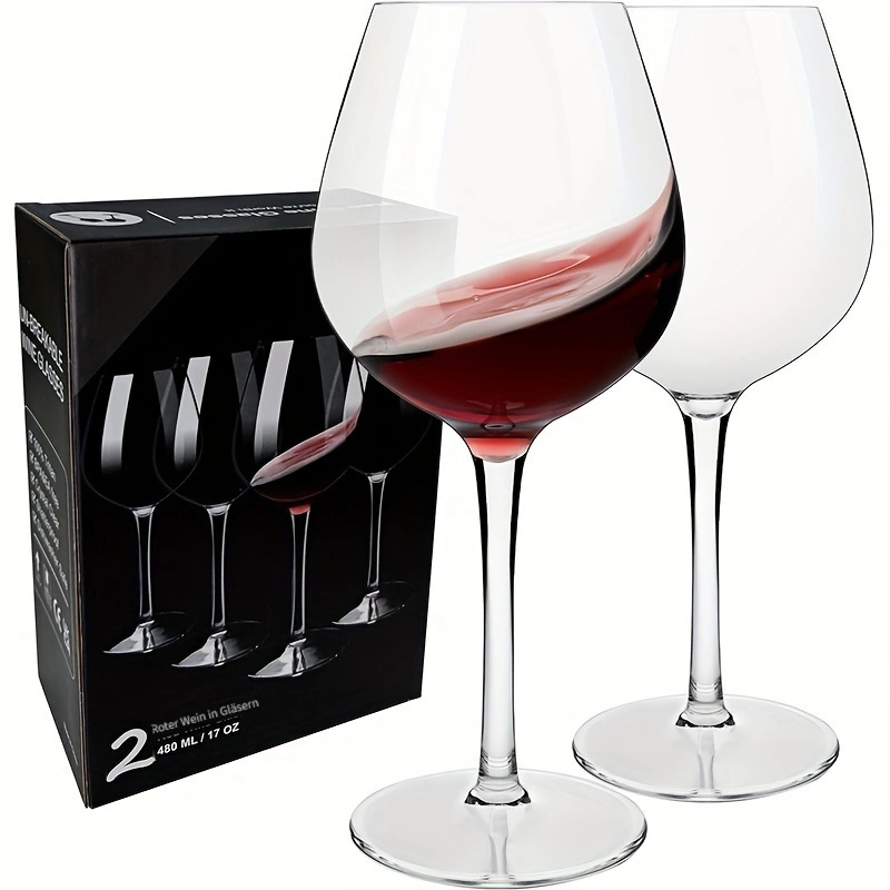 2 Hai-Weingläser Mit 3D Hai Motiv - 500 Ml (17 Oz) Transparente Kristallgläser Ohne Stiel - Lustiges Geschenk Für Hai-Liebhaber