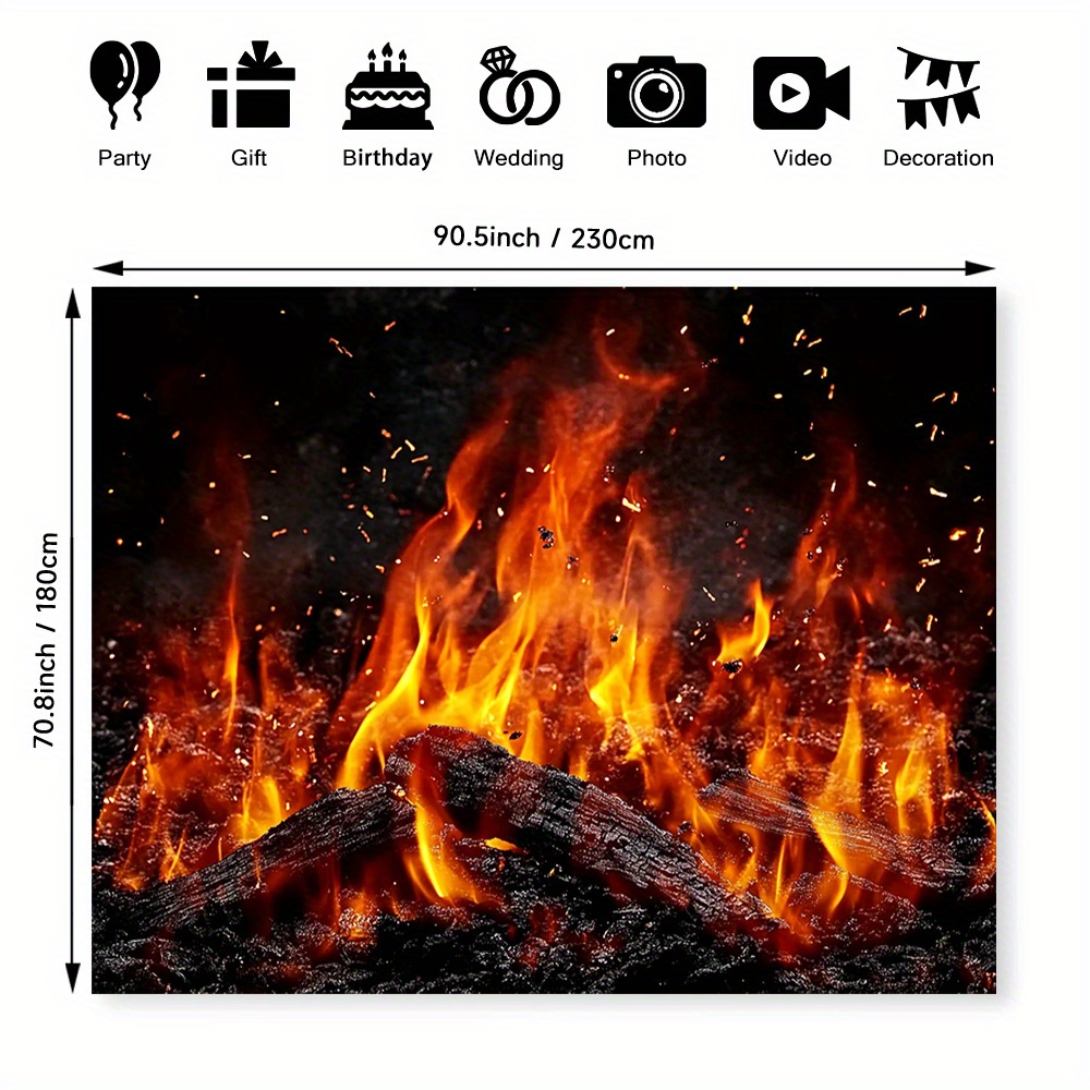 wandteppich mit wütenden flammen, ideal für professionelle fotos zu hause.  | Gratisversand Für Artikel, Die Von Temu Versandt Werden | Temu, image size:1000x1000