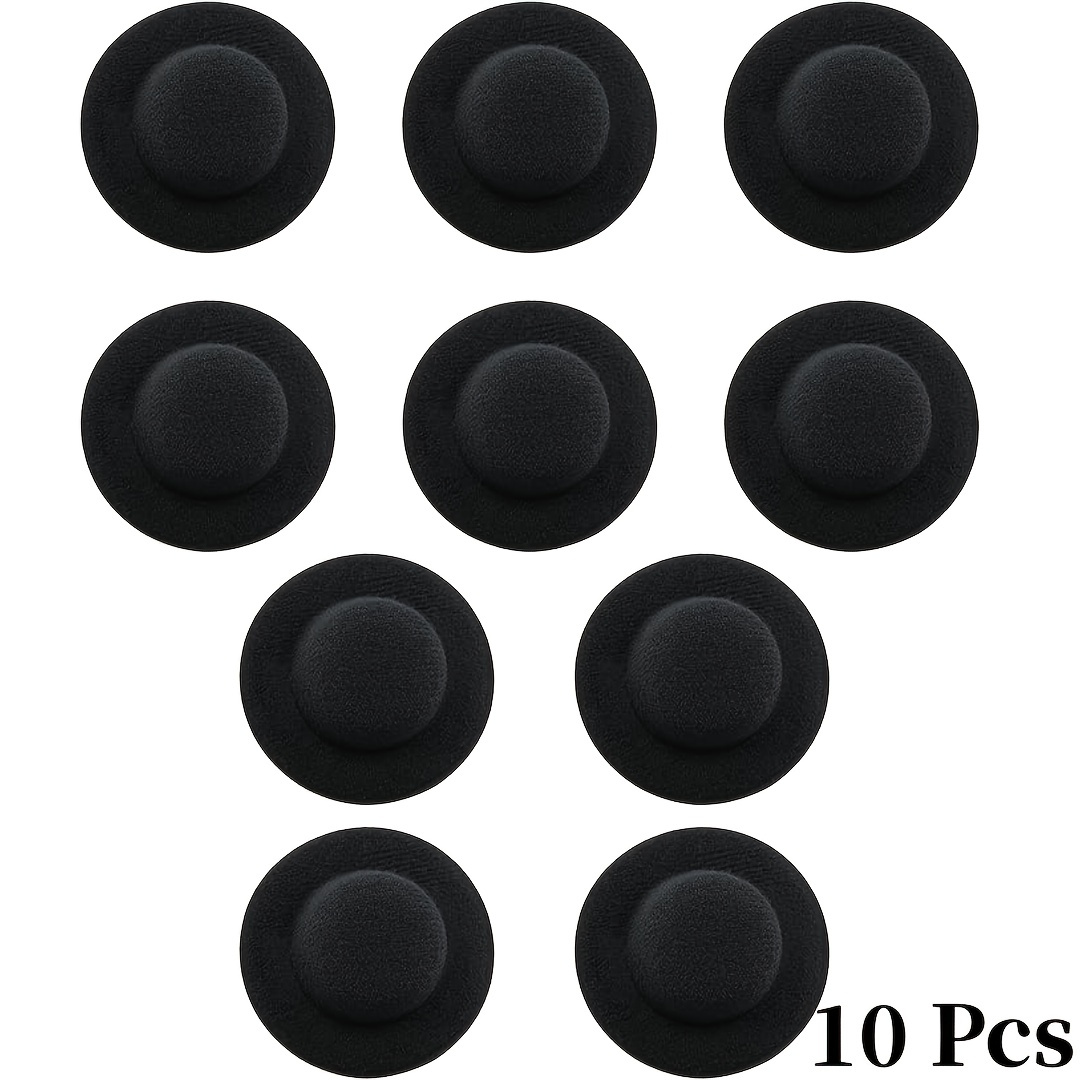 

10-pack Black Hats For Dolls, Handmade Wide Felt Hats With , Diy Crafts And Doll Accessories, Other Material, Black Color